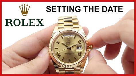 how to change rolex time|adjust date on rolex datejust.